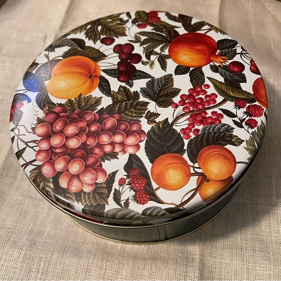 Russian Artist Helen Vladykina Fruit Pattern Decorative Tin - Picture 1 of 10